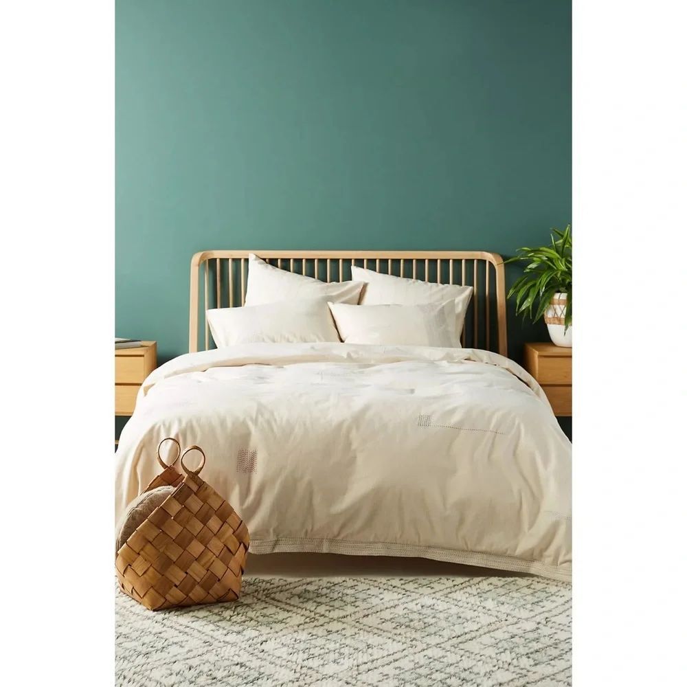 Anthropologie Embroidered Hildegarde Duvet Cover